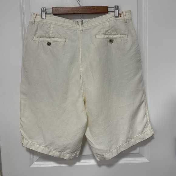 Tommy Bahama Men’s Beach Coast Cream Linen Blend Shorts size 35 - Picture 3 of 5
